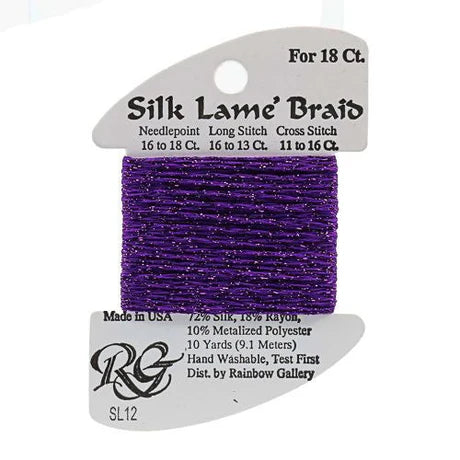 Silk Lame Braid SL12 Purple - The Flying Needles