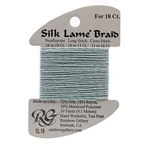 Silk Lame Braid SL18 Surf Blue - The Flying Needles