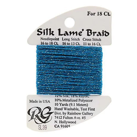 Silk Lame Braid SL39 Lagoon - The Flying Needles