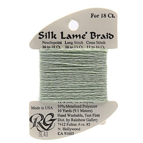 Silk Lame Braid SL43 Light Mint - The Flying Needles