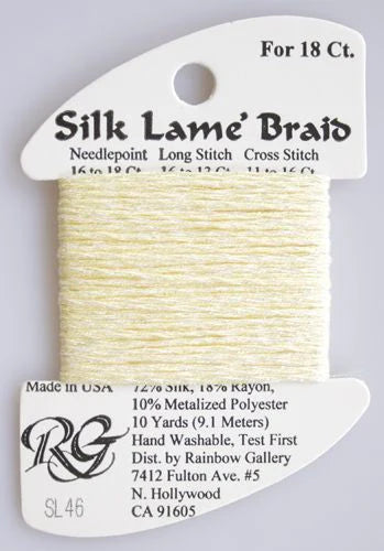 Silk Lame Braid SL46 Lemon Mist - The Flying Needles