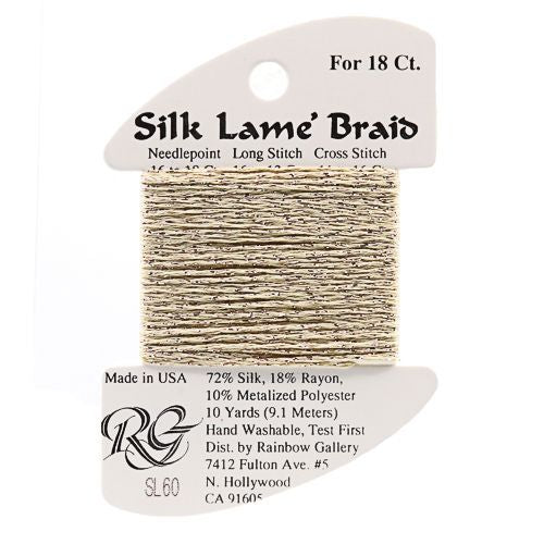 Silk Lame Braid SL60 Camel - The Flying Needles