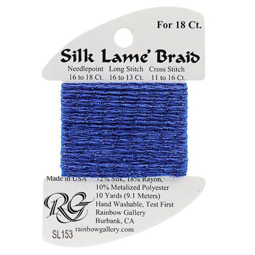 Silk Lame Braid SL153 Classic Blue - The Flying Needles