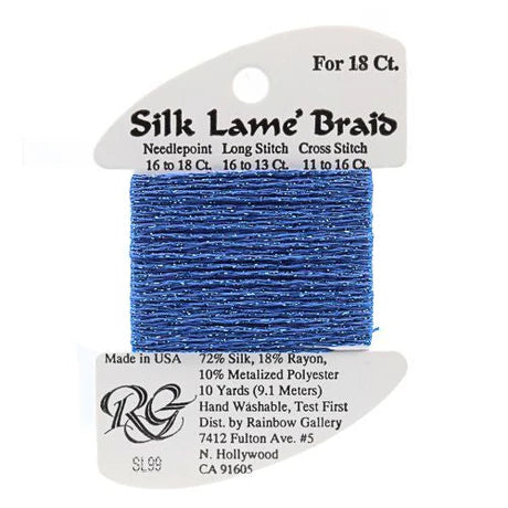 Silk Lame Braid SL99 Classic Blue - The Flying Needles