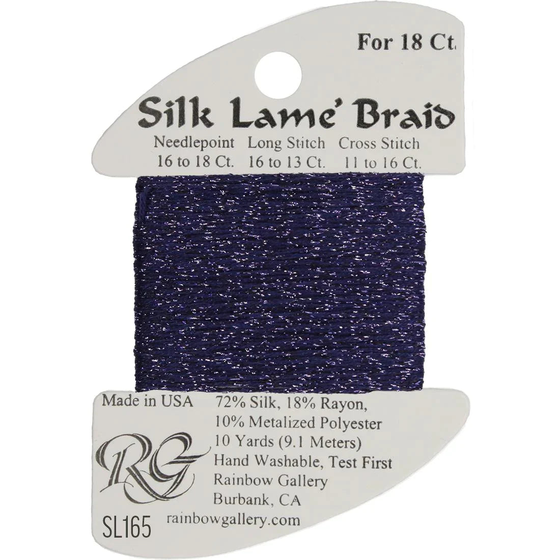 Silk Lame Braid SL165 Dark Wisteria - The Flying Needles