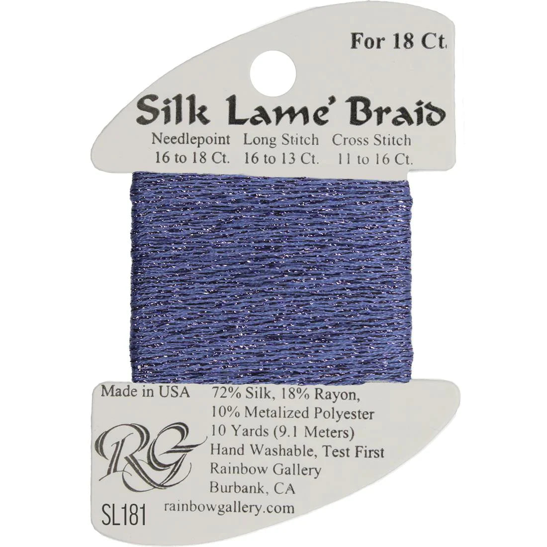 Silk Lame Braid SL181 Hydrangea - The Flying Needles