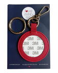 Circle Self-Finishing Leather Charm