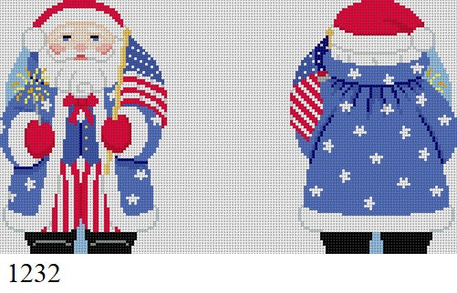 Stars and Stripes Santa, 2 Sided - The Flying Needles
