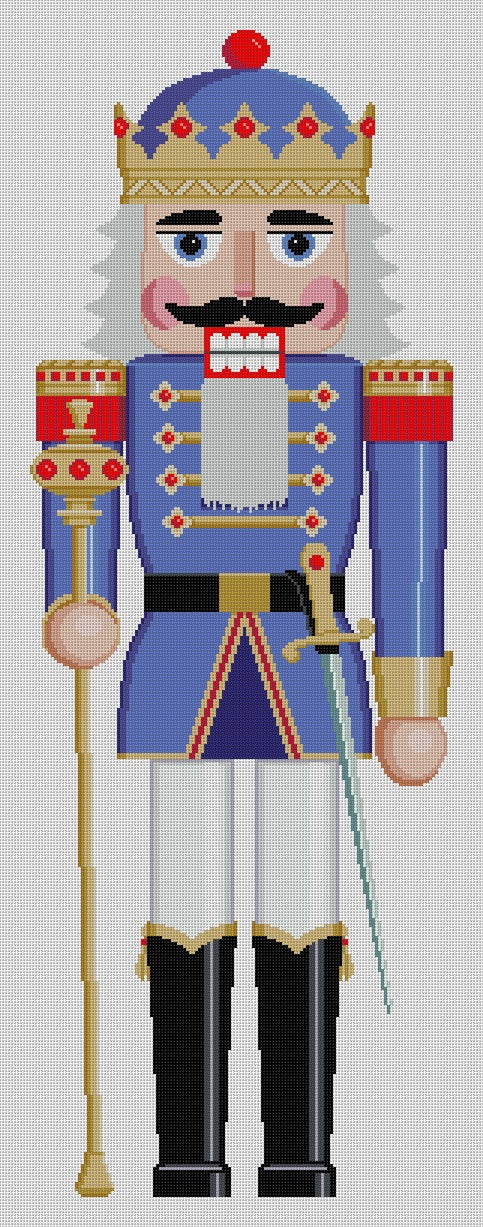Nutcracker, Blue King, 30" Stand-up - 13 mesh - The Flying Needles