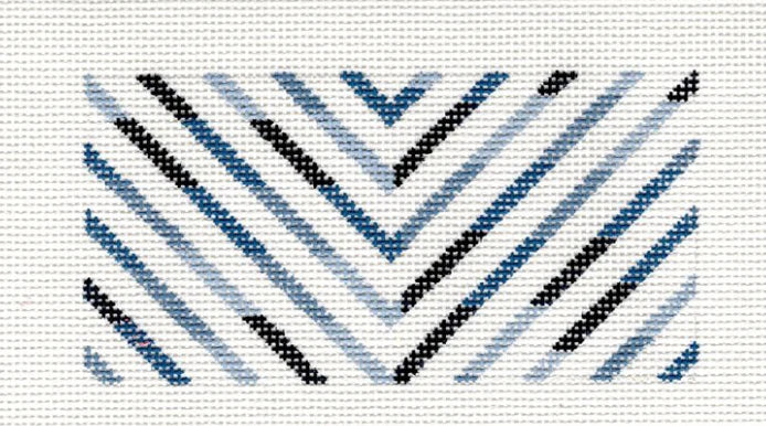 Blue Chevron Clutch - The Flying Needles