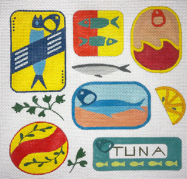 Tuna Can Collage - The Flying Needles
