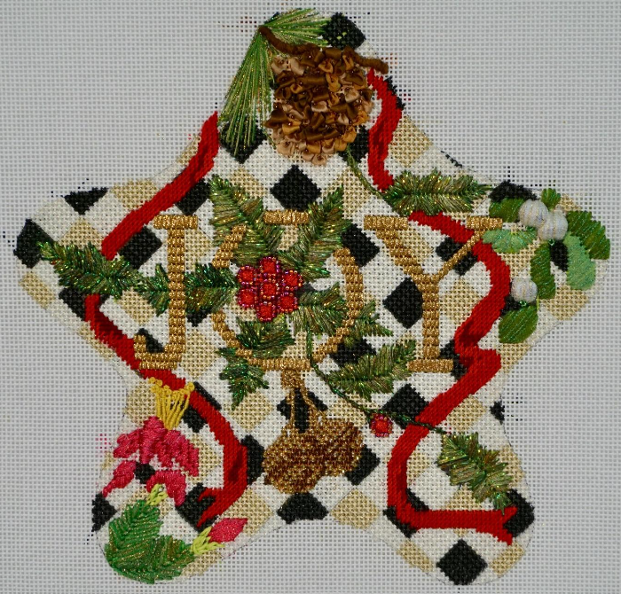 Joy Christmas Star Stitch Guide - The Flying Needles