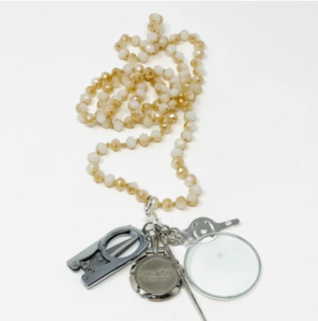 Beaded Chatelaine Necklace - The Flying Needles