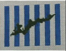 Fishers Island on Blue Stripes Insert - The Flying Needles