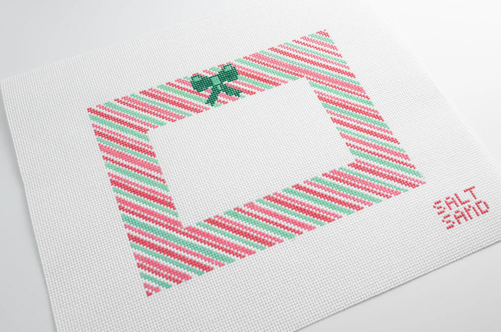 Bow and Stripes Holiday Frame - The Flying Needles