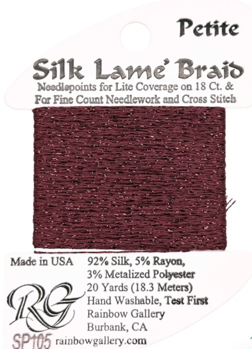 Petite Silk Lame SP105 Wine - The Flying Needles