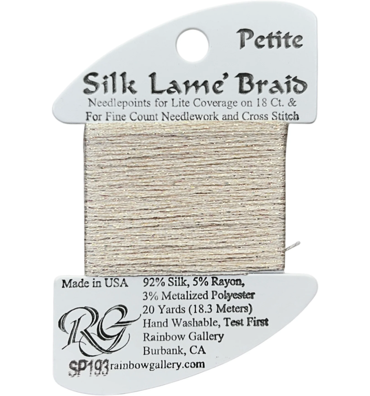 Petite Silk Lame SP193 Creme Brulee - The Flying Needles