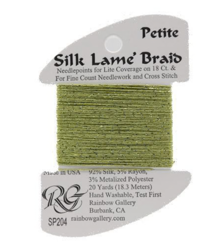 Petite Silk Lame SP204 Green Olive - The Flying Needles