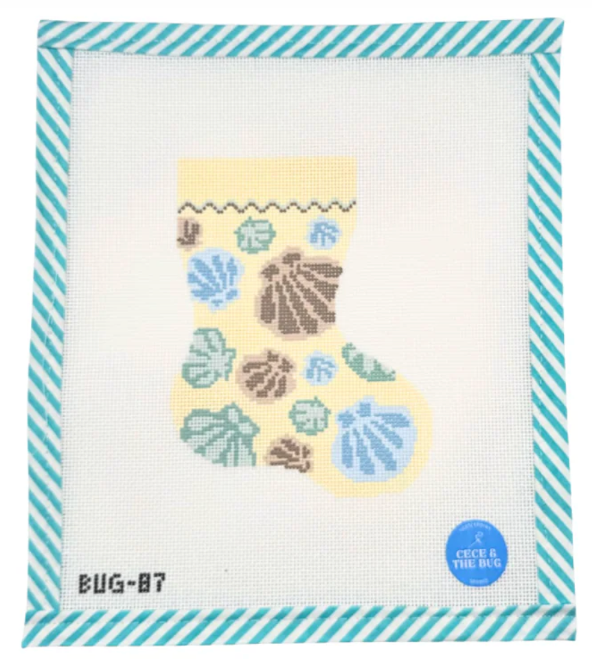 Neutral Seashell Mini Stocking - The Flying Needles