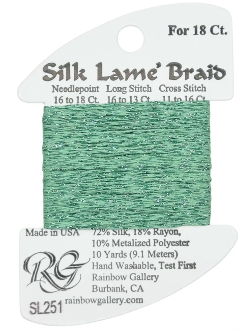 Silk Lame Braid SL251 Peppermint Patty - The Flying Needles