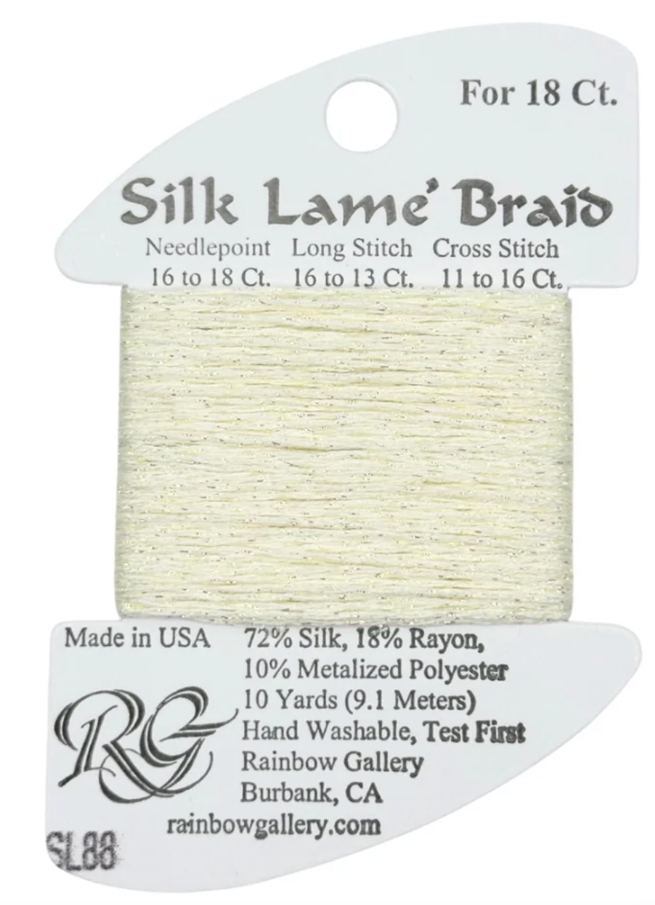 Silk Lame Braid SL88 Lemon Lite - The Flying Needles