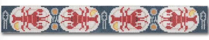 Lobsters on a Plate Needlepoint Belt - The Flying Needles