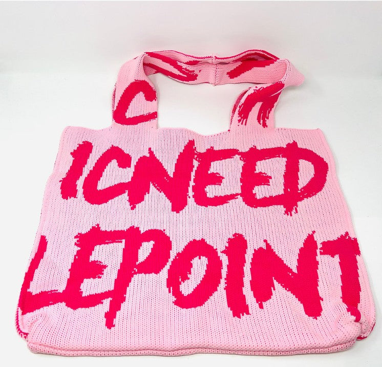 Knitted Grafitti Tote - The Flying Needles