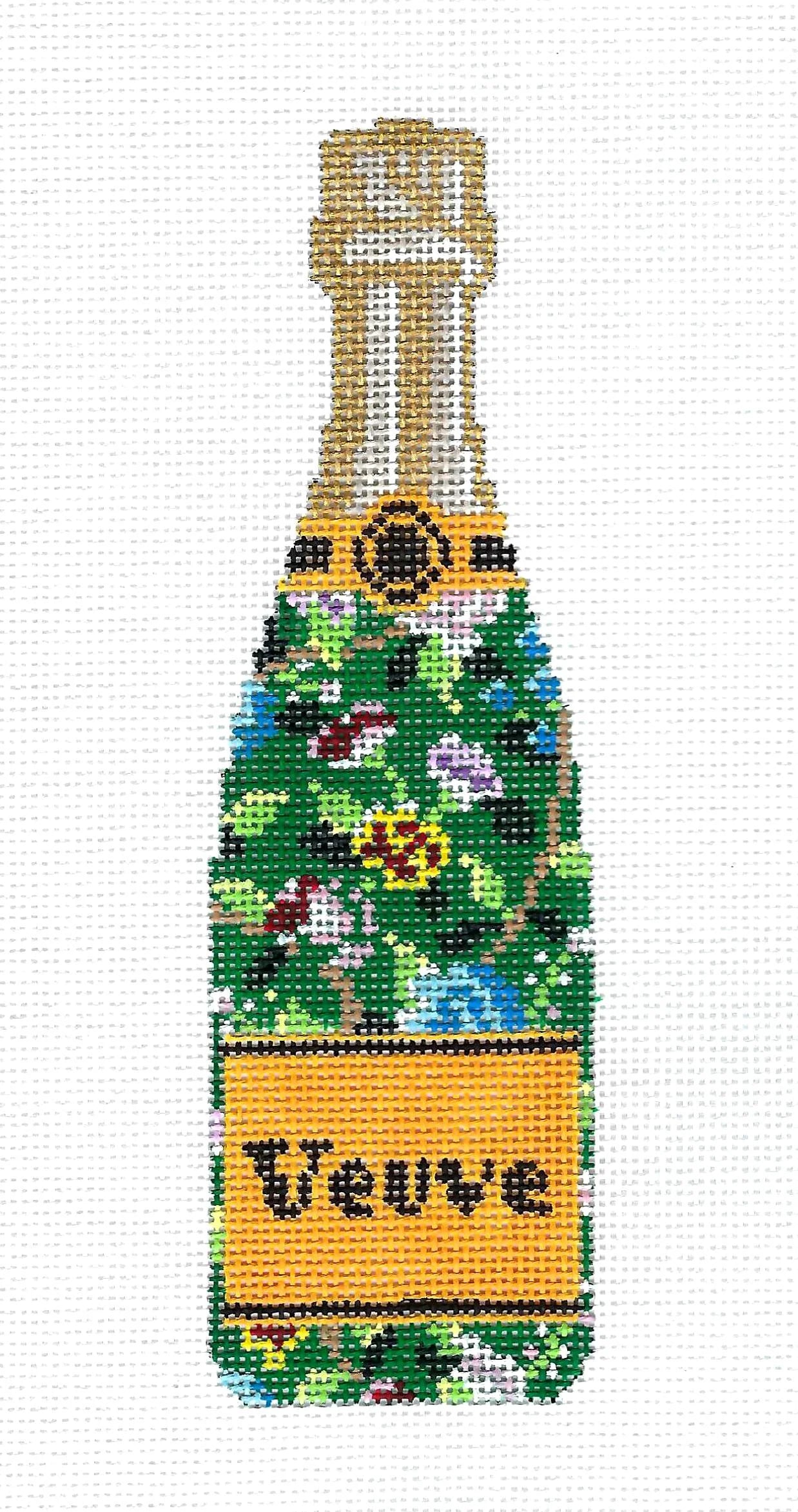 Green Floral Veuve Bottle - The Flying Needles