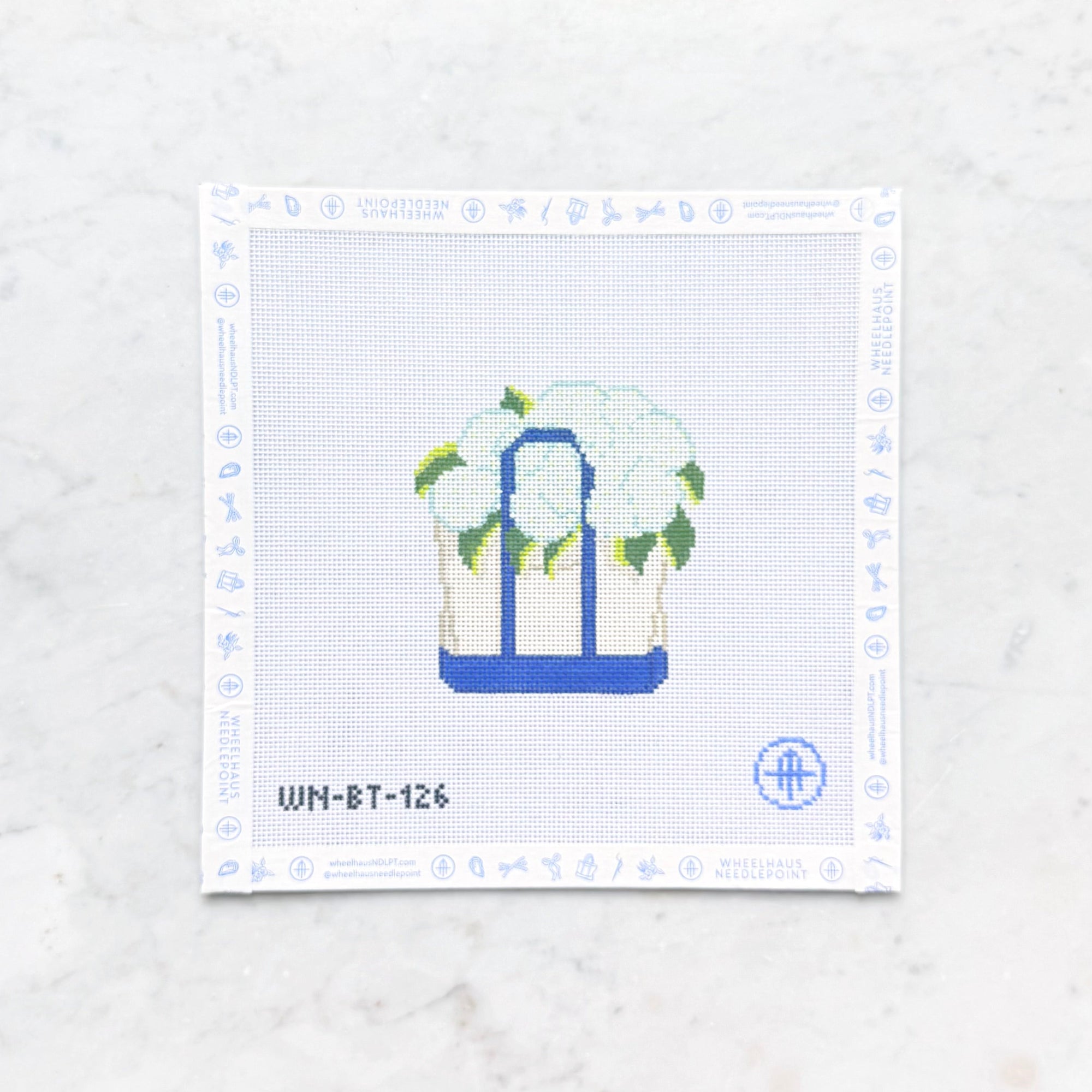 Blooming Hydrangeas Tote - White - The Flying Needles