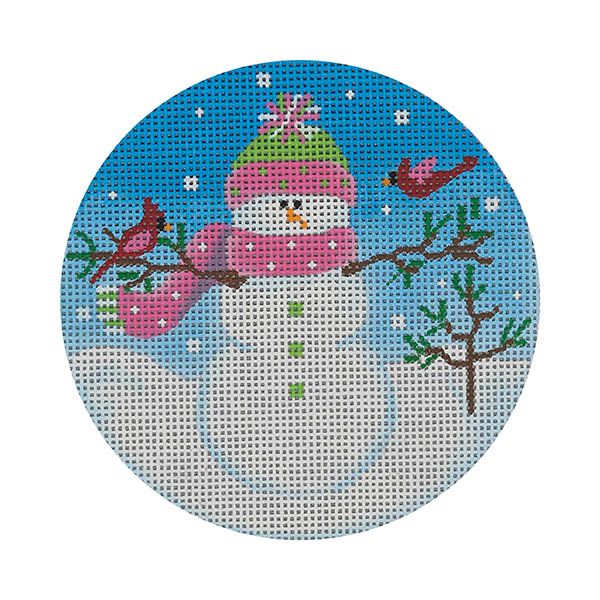 Snowman w/birds