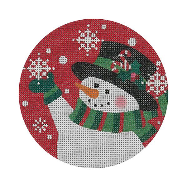 CandyCane Snowman Ornament