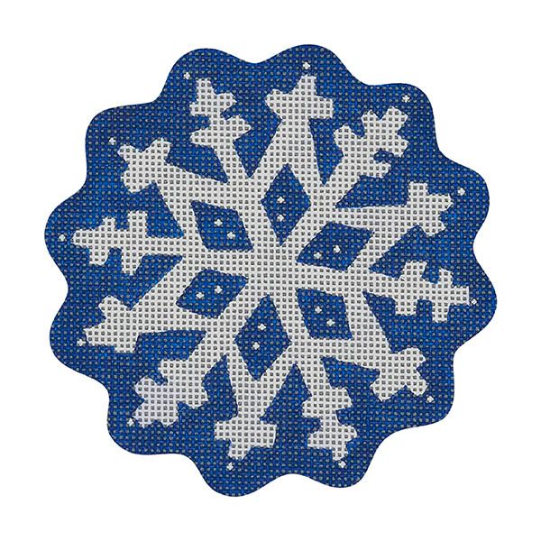 Scalloped Snowflake Blue