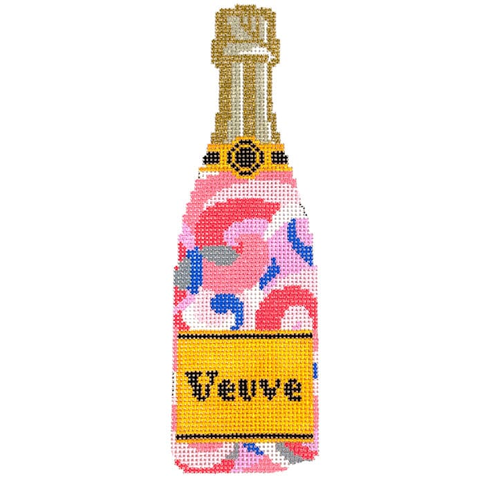 Pink Swirl Veuve Bottle - The Flying Needles