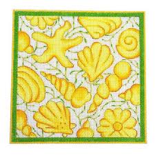 Lilly Letter – Shells – yellows & greens - The Flying Needles