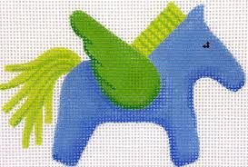 Blue Designer Pegasus Inspired Charm - The Flying Needles