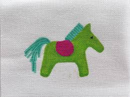 Green Designer Saddled Horse Inspired Charm - The Flying Needles