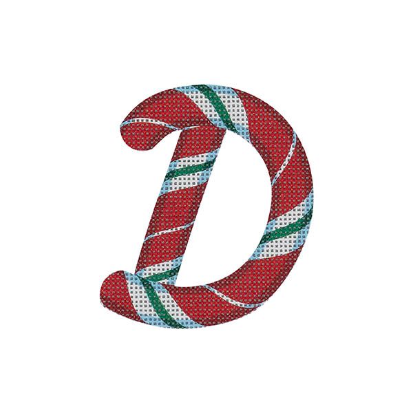 Candy Cane Letter D