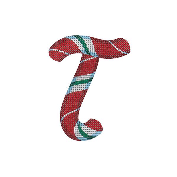 Candy Cane Letter T