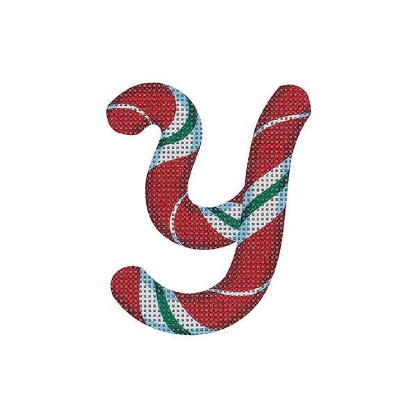 Candy Cane Letter Y