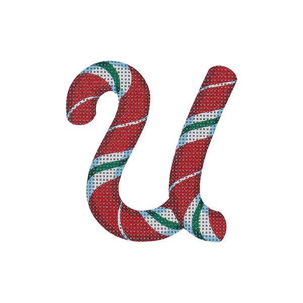 Candy Cane Letter U