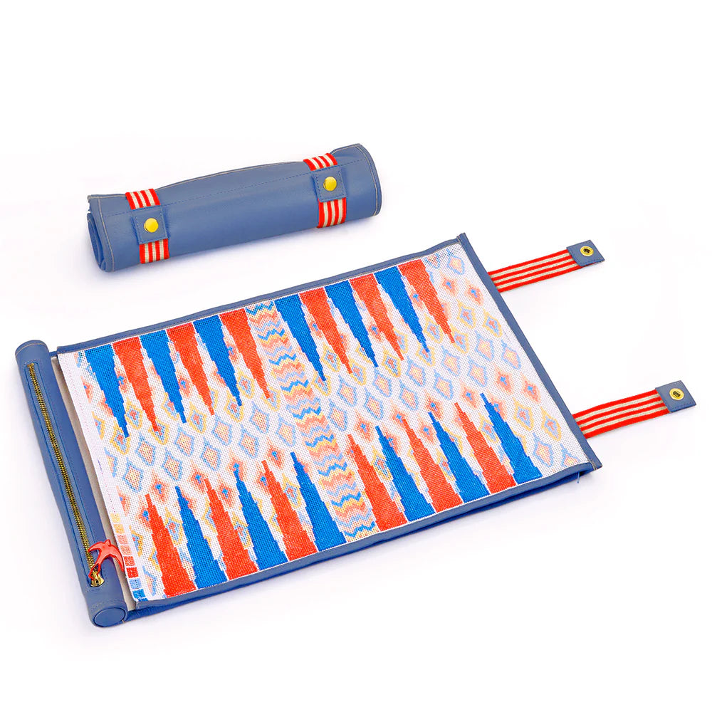 Corroon x Anne Fisher Travel Needlepoint Backgammon - The Flying Needles