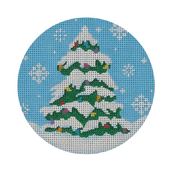Snow tree w/lights