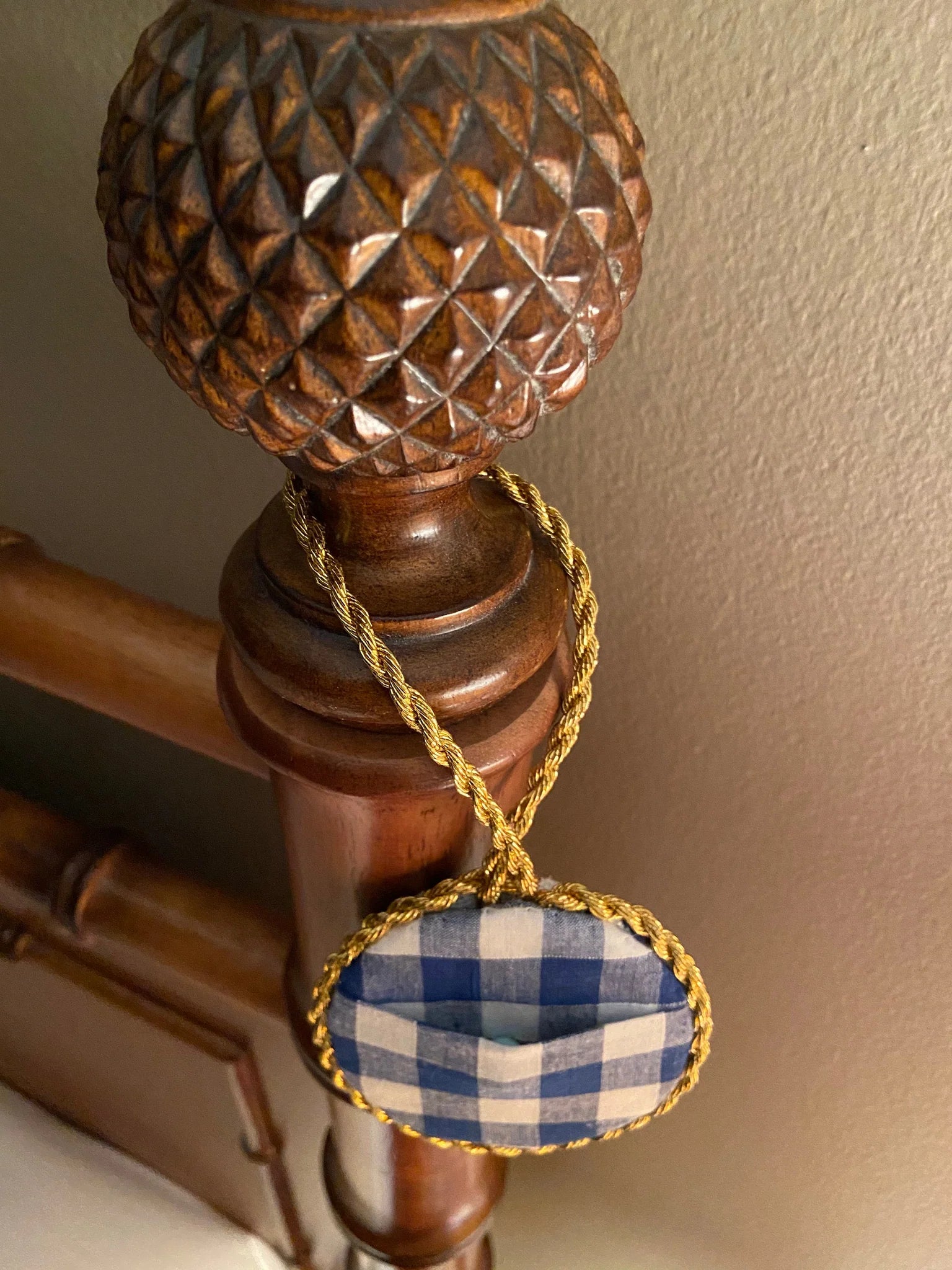 Gingham or Stripe Tooth Needlepoint Ornament - The Flying Needles