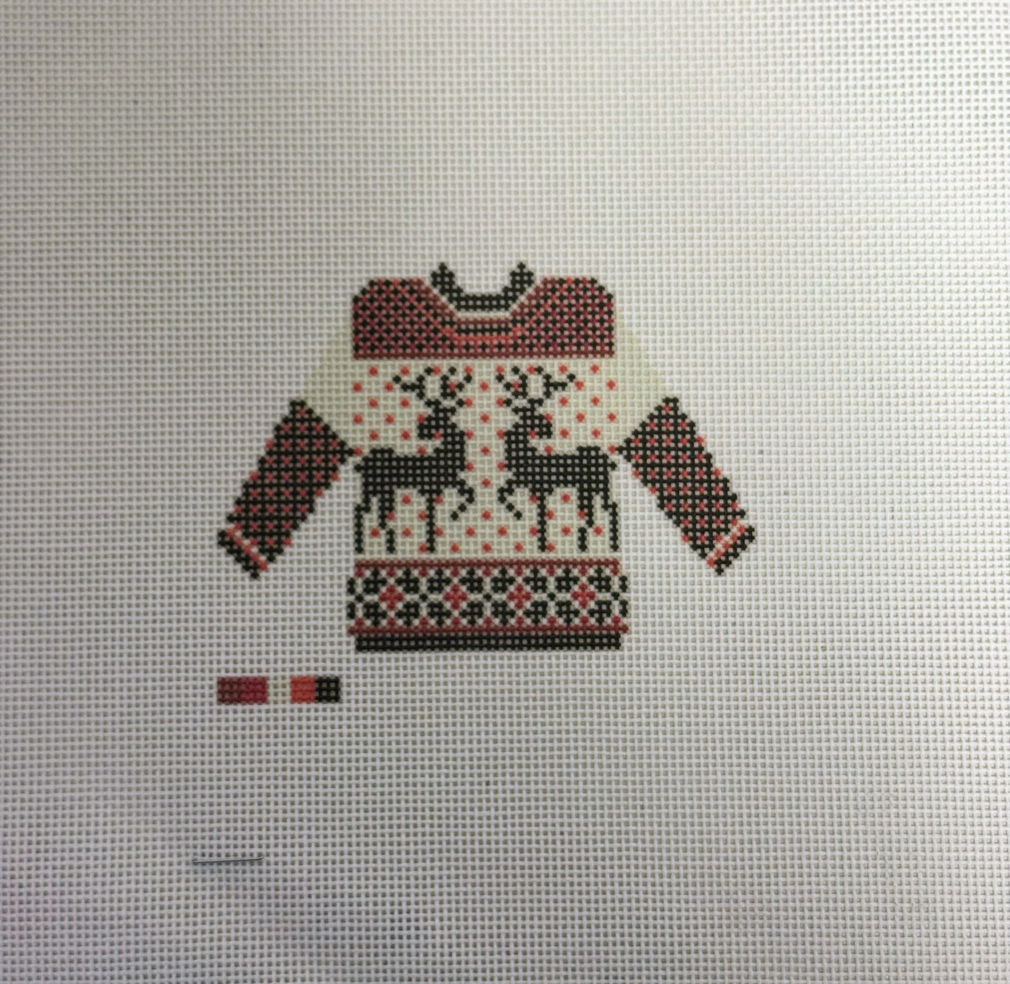 Needlepoint Reindeer Sweater - The Flying Needles