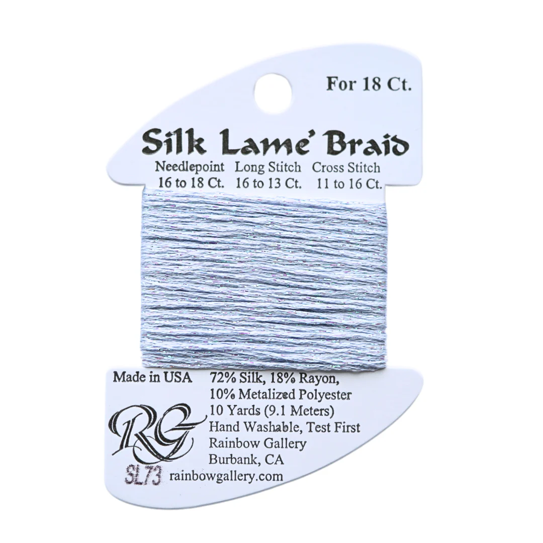 Silk Lame Braid SL73 Pale Lavender - The Flying Needles