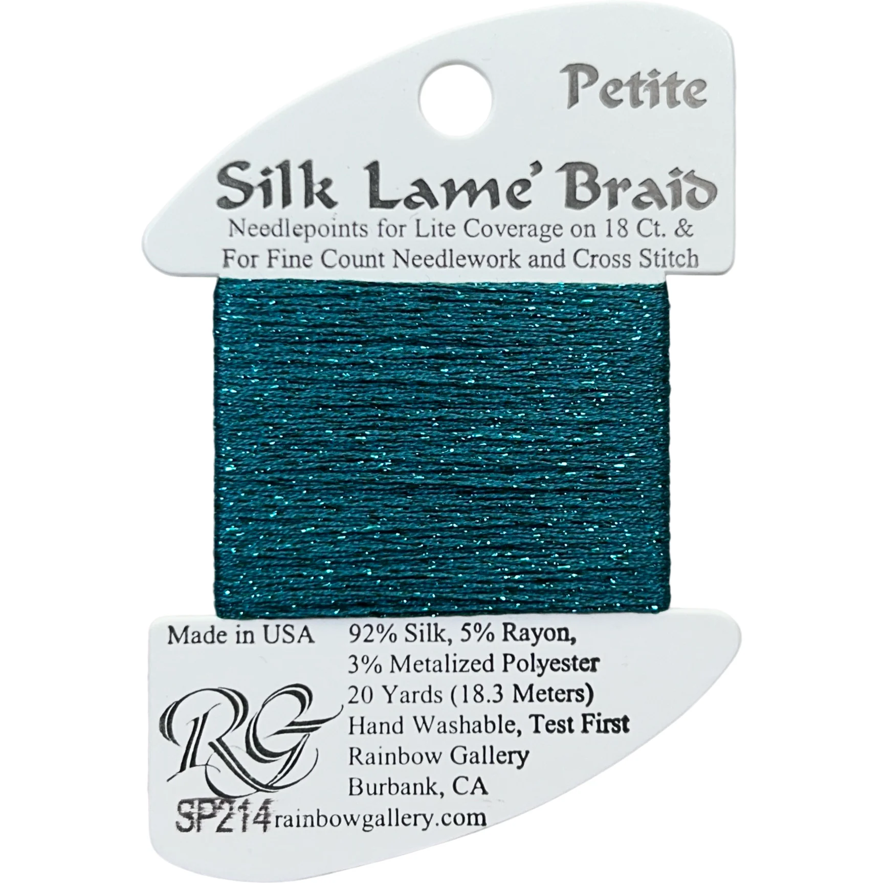 Petite Silk Lame SP214 Lake Blue - The Flying Needles
