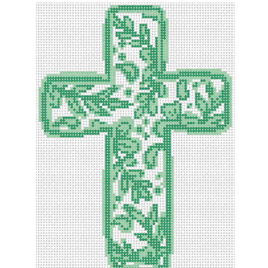 Chinoiserie Green Cross - The Flying Needles