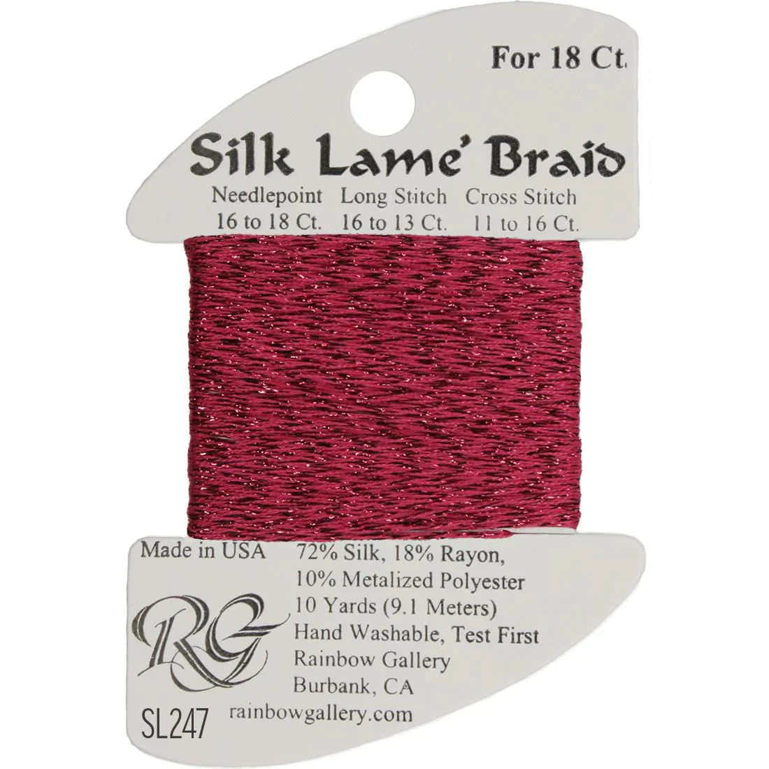 Silk Lame Braid SL247 Paris Pink - The Flying Needles