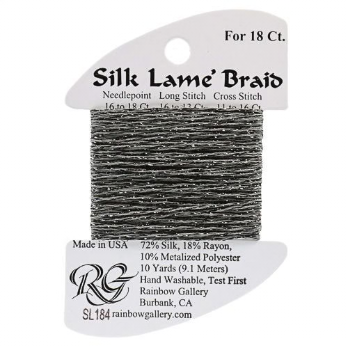 Silk Lame Braid SL184 Pavement - The Flying Needles