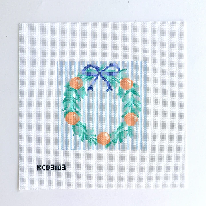 Citrus Wreath Coaster Printed Canvas